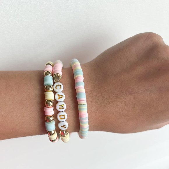 Set of 3 Candy Themed Beaded Bracelets - Picture 1 of 1